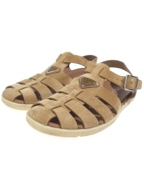 Prada Fisherman Sandals Suede Brown main image 5